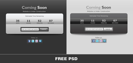 Coming Soon Free PSD